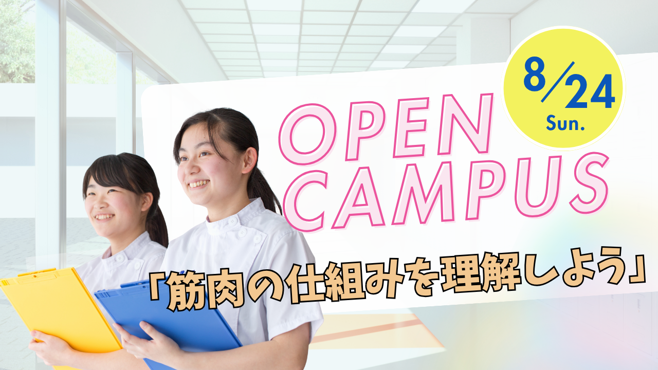 ８月２４日　オープンキャンパス『筋肉の仕組みについて理解しよう！』